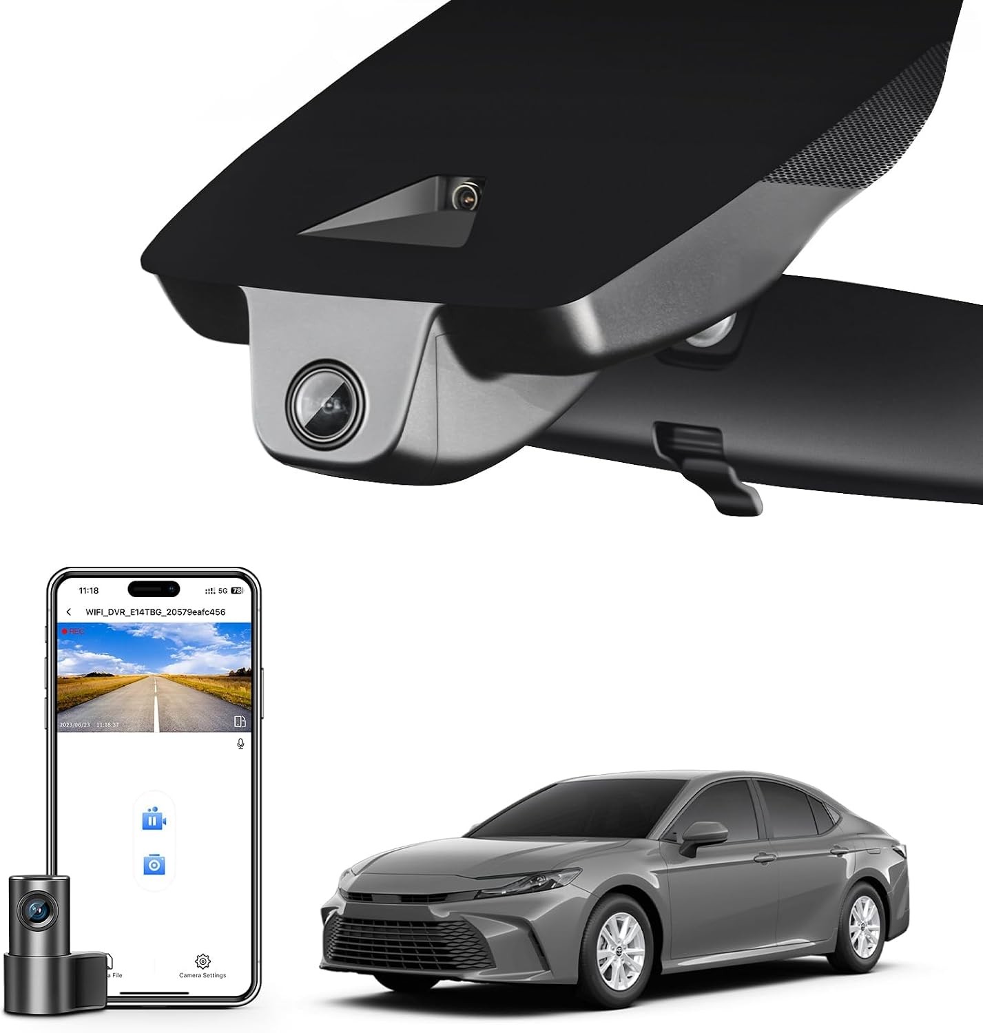 STARVIS 2 IMX678 4K Front &IMX675 2K Rear Dash Cam for Toyota Camry/Camry Hybrid