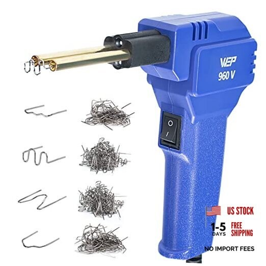 960-V Plastic Welder Kit 110V with LED Lights with 200 Hot Staples and Blue