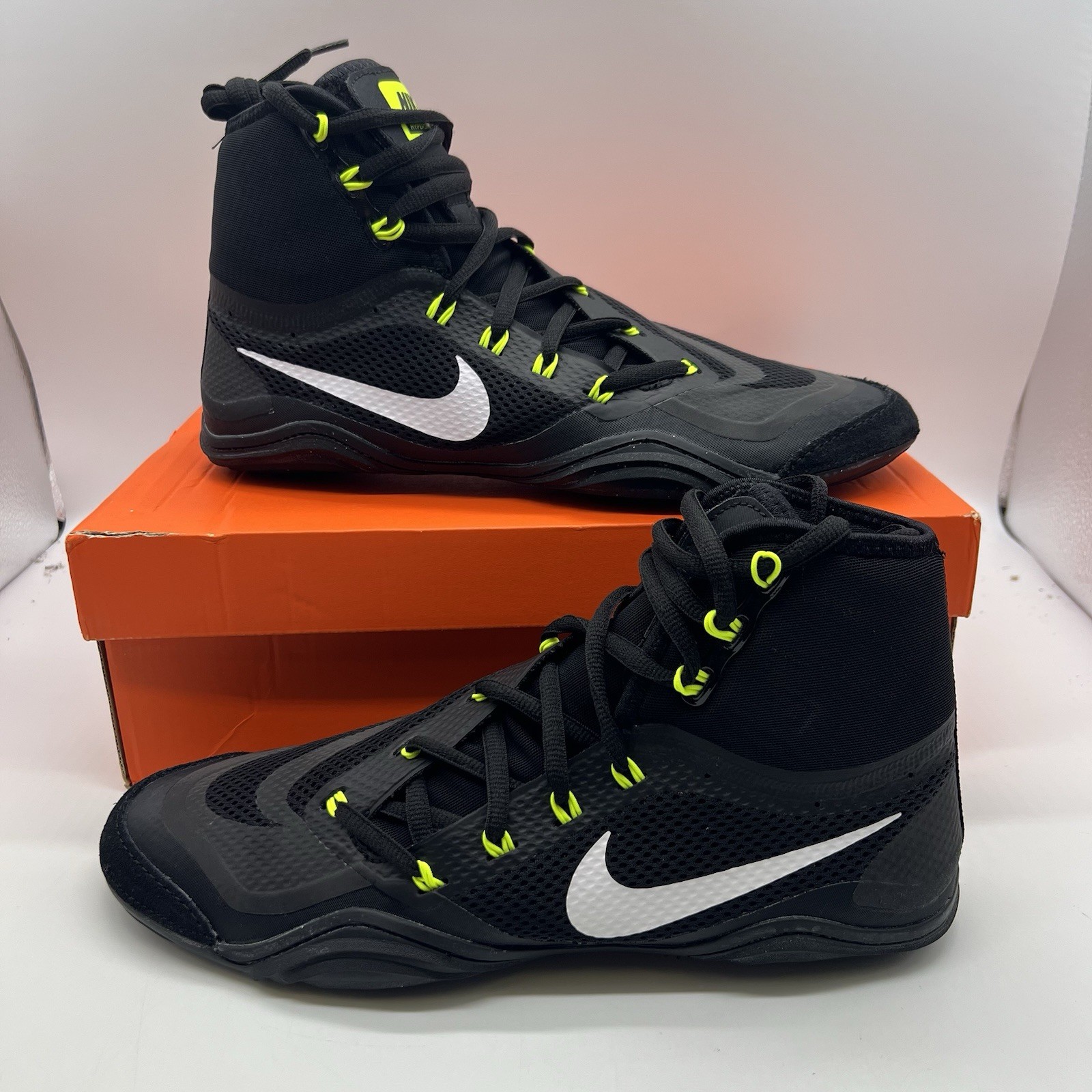Nike Hypersweep Wrestling Shoes Black/White-Volt 717175-017 nby Men’s Sizes NEW