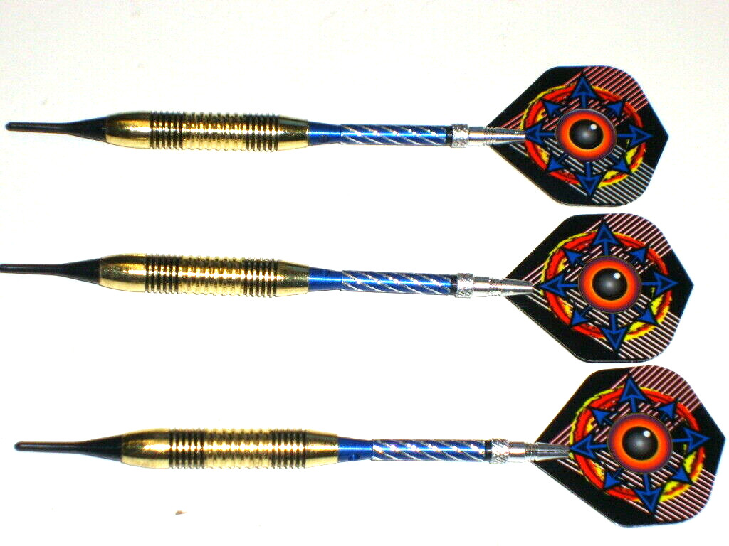 Soft Tip Darts New, 16 Gram Plated, Aluminum Spinning Shafts #3414