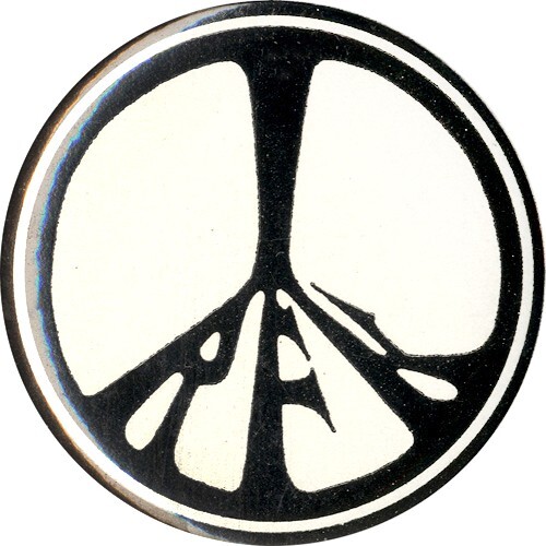 Vintage 1968 Robert F. Kennedy RFK Peace Symbol Logo Button