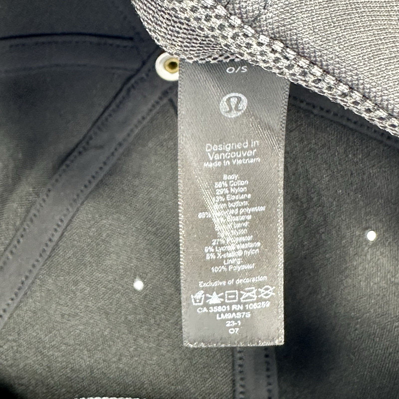 Lululemon Unisex Strapback Adjustable Hat Cap Black