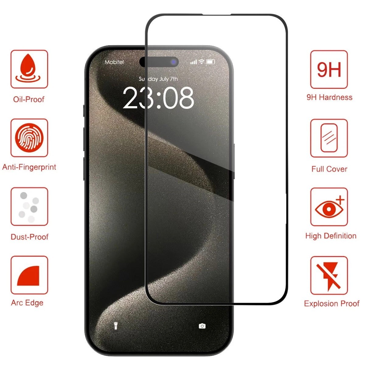 2PCS Apple Tempered Glass Protector Suitable For IPhone 13 14 15 16 Pro Plus Max