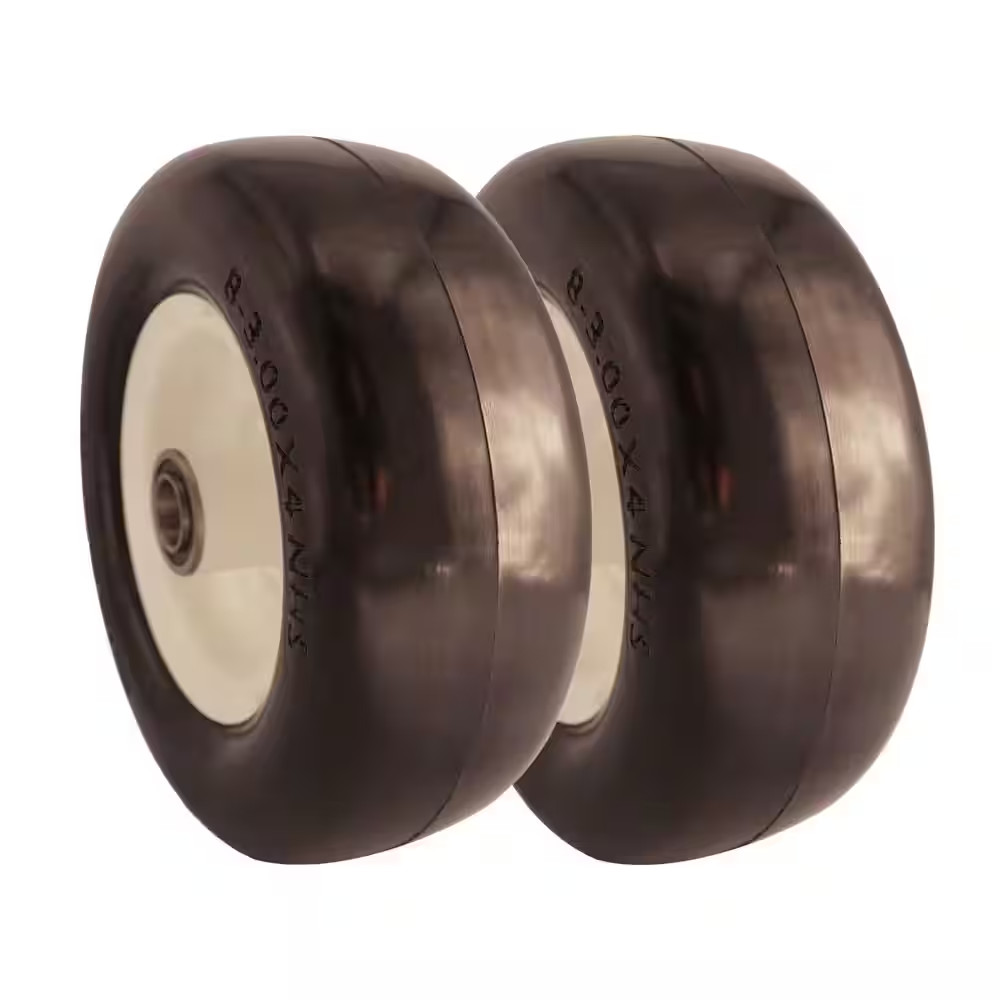 8/3.00-4 (8 In. X 3 In.) Wheel Assy W/ 3.25-47.5 In. Centered Hub (2-Pack)