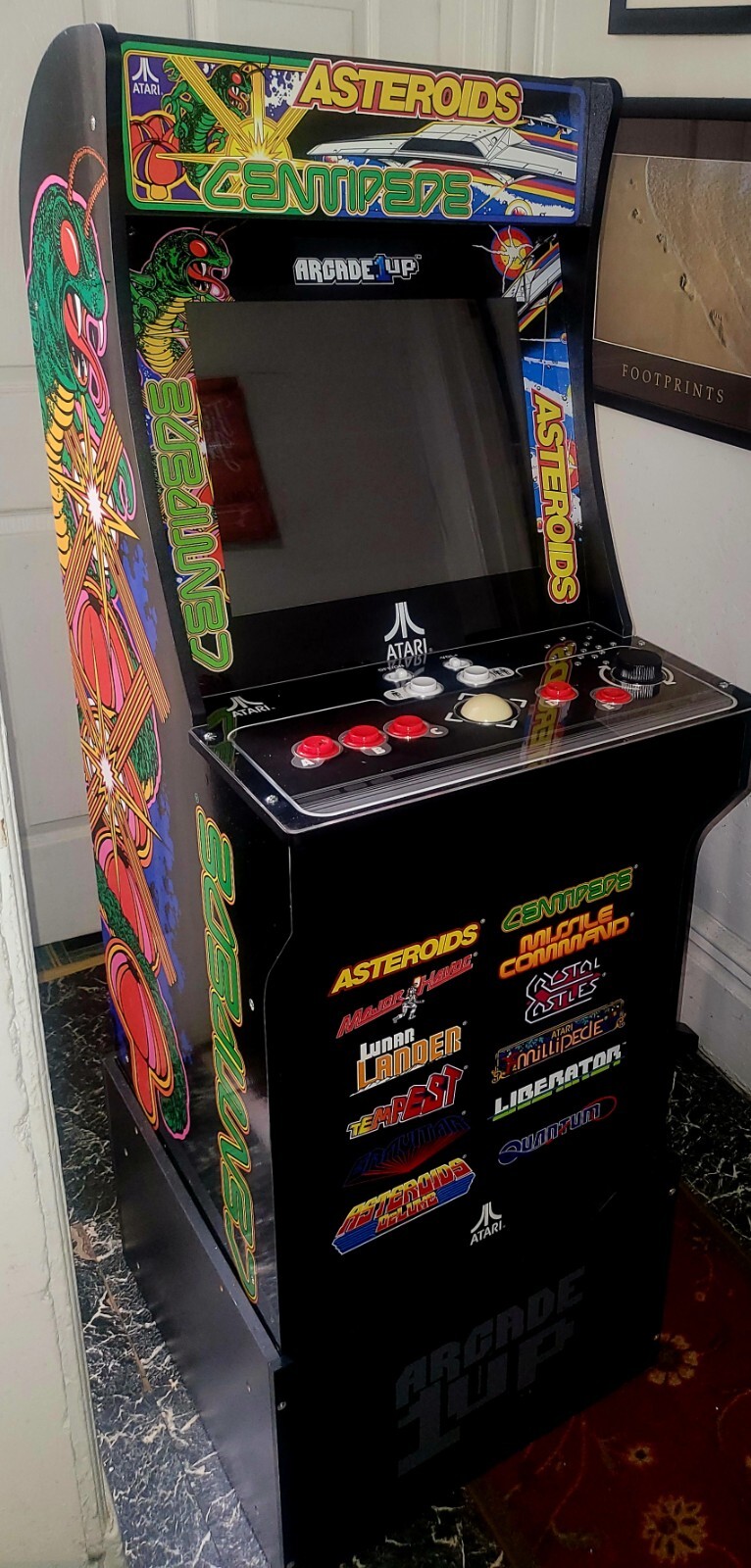 Arcade1Up Atari Deluxe 12-In-1 Arcade Machine with Riser. Asteroids Centipede