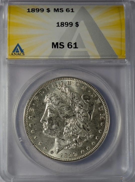 1899 Morgan Silver Dollar ANACS MS-61