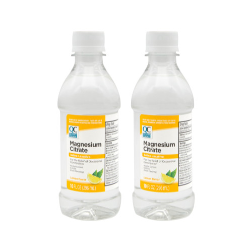 2 Pack Quality Choice Magnesium Citrate Oral Solution Lemon Flavor 10Oz Each