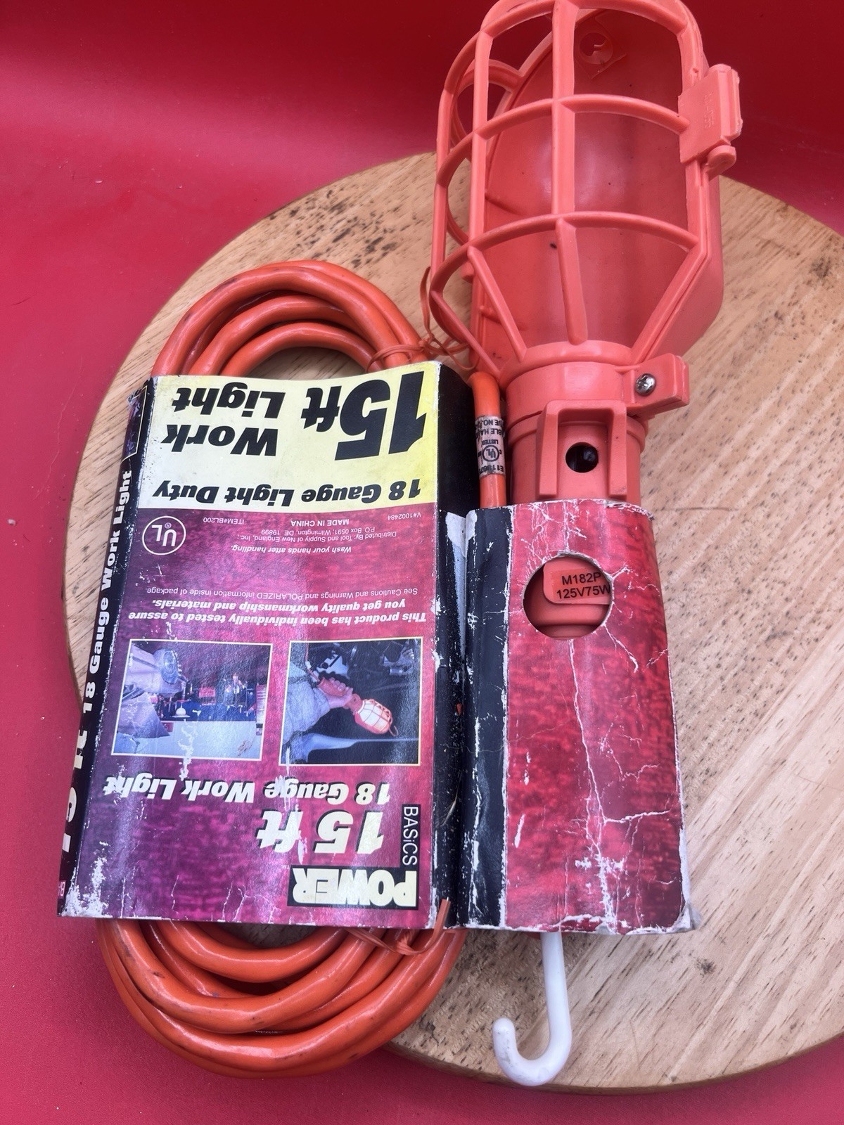 Power Basics  15ft Corded Work Light  75 Watt