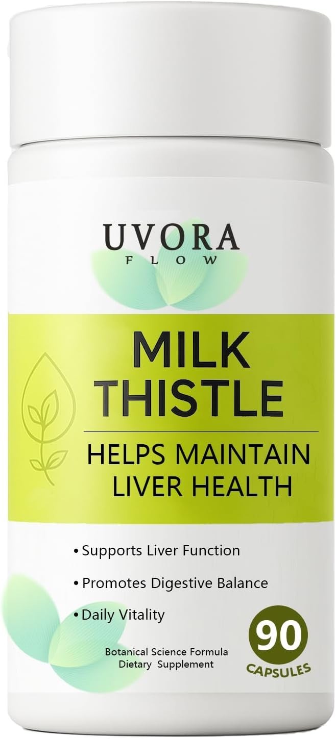 uvora  Milk Thistle Detox, Premium Herbal Supplement with Milk Thistle Extrac...