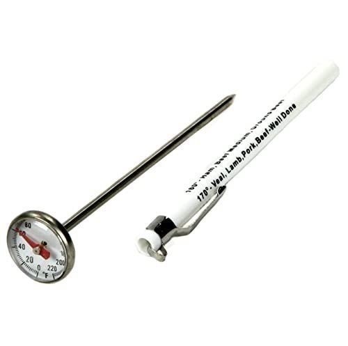 Chef Craft 5.5" Stainless Steel Instant Read Thermometer w/ Sheath Cover