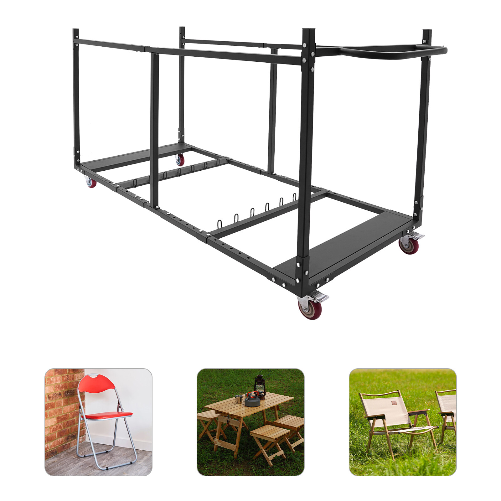 Chair and Table Dolly for Party 10 Folding Tables Capacity four universal wheels