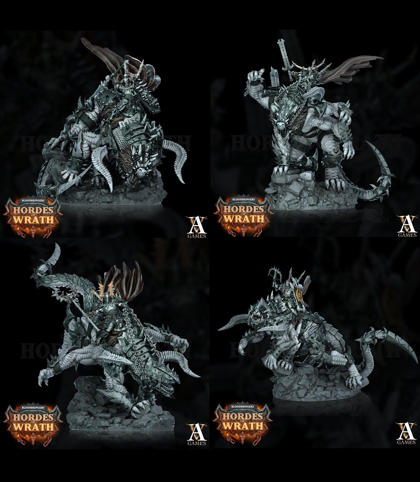 3D Printed Archvillain Games Bloodbringers - Hordes of Wrath Grumlak Riders 28