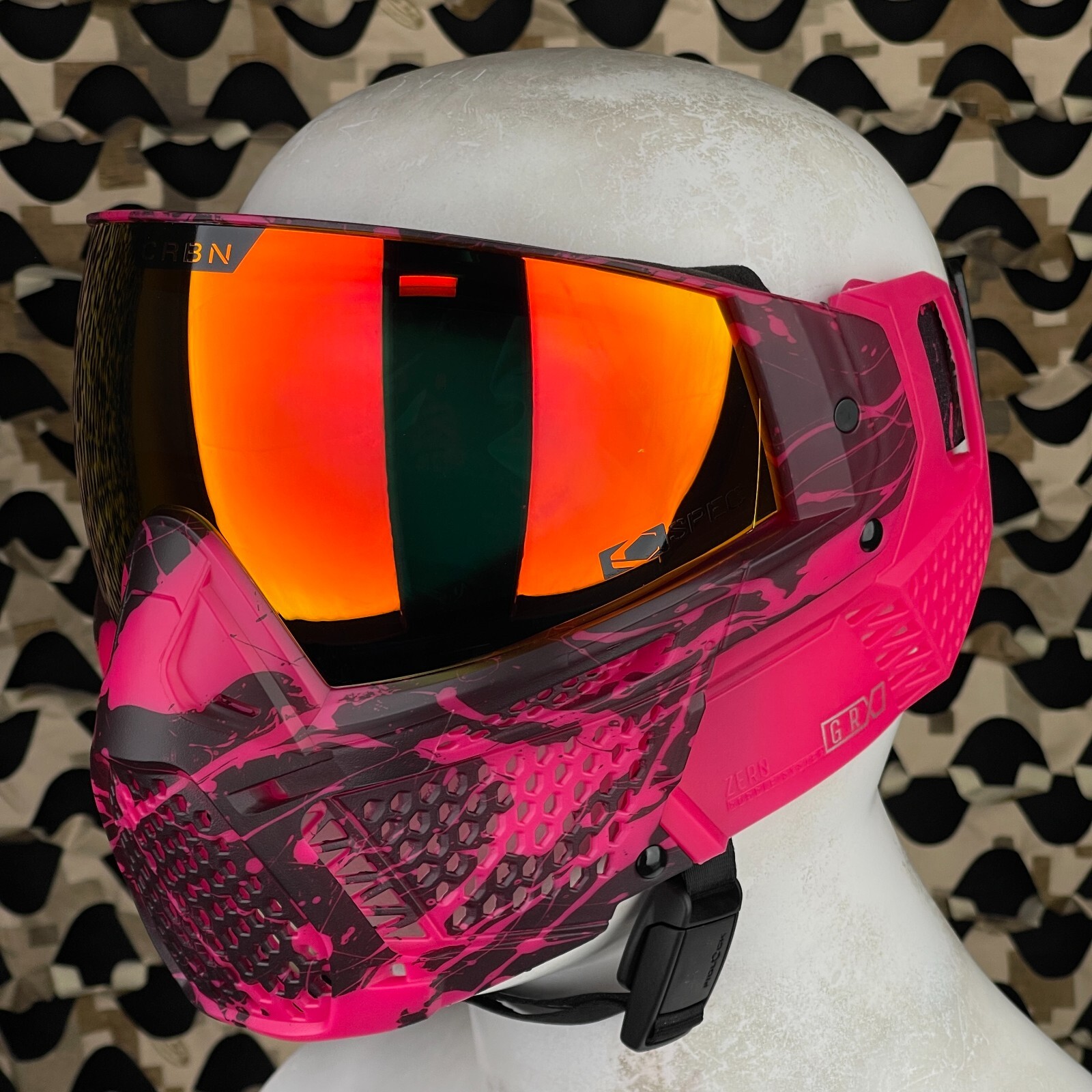 NEW Carbon CRBN Zero GRX Paintball Mask (Less Coverage) - Splat Fuchsia