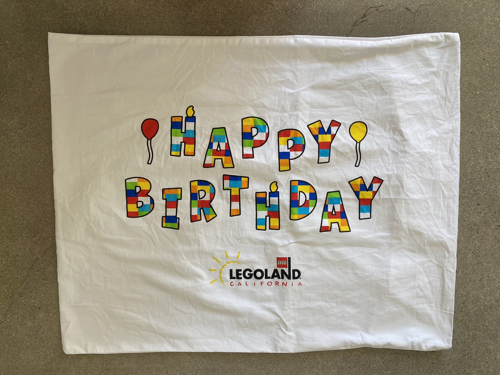 Happy Birthday Legoland pillow case