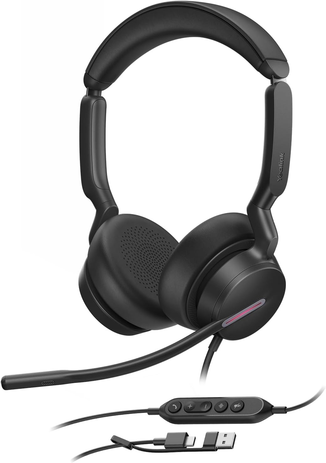 UH46 PC Headset with Mic Noise Cancelling Wired Headset USB