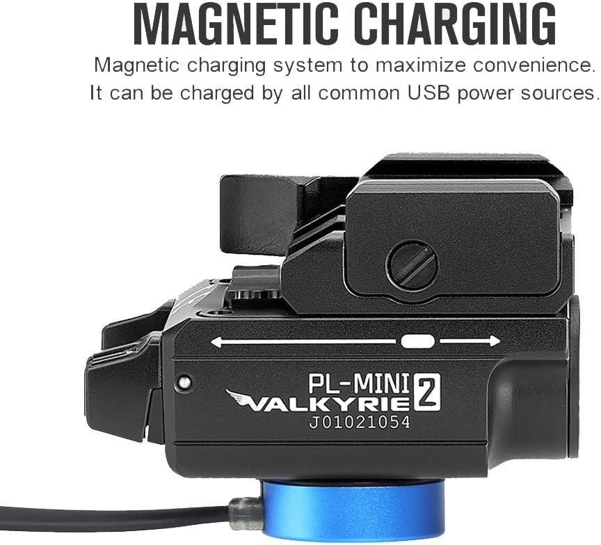 Compact 600 Lumen Pistol Weapon Light USB Rechargeable