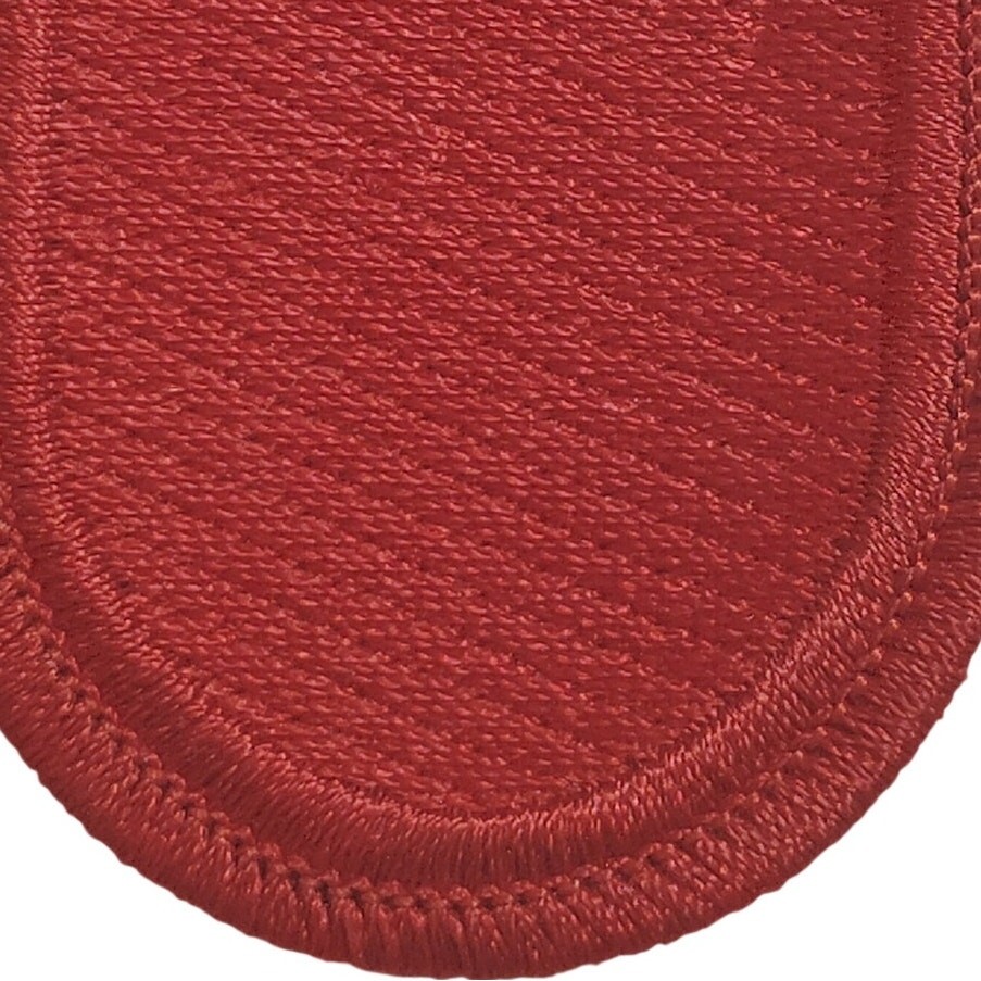 U.S. Army Beret Flash Patch, Red, 2‑1/4" × 1‑7/8", Embroidered