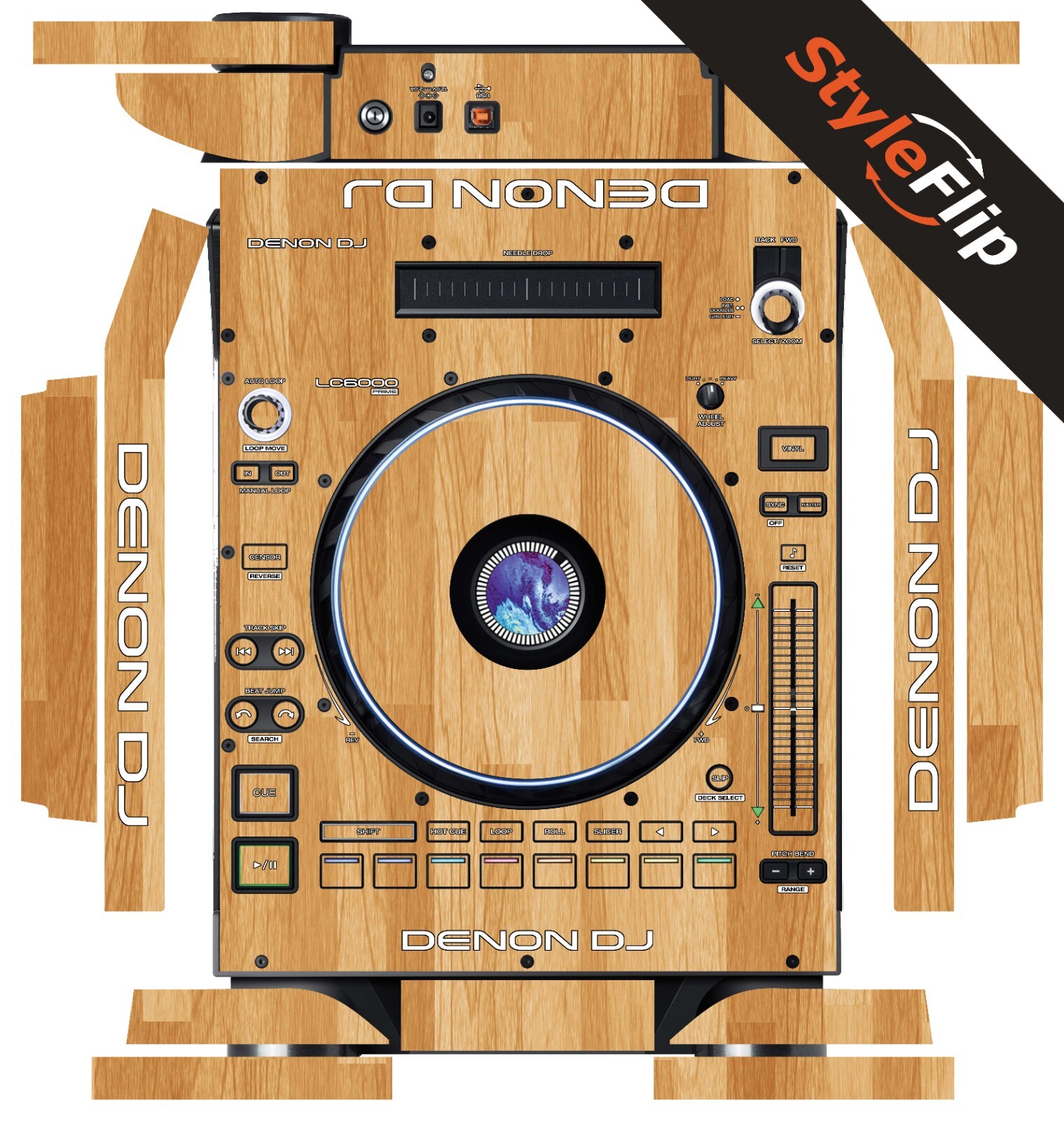 Denon LC6000 Prime Skin | Wood Design #5 | StyleFlip Skins
