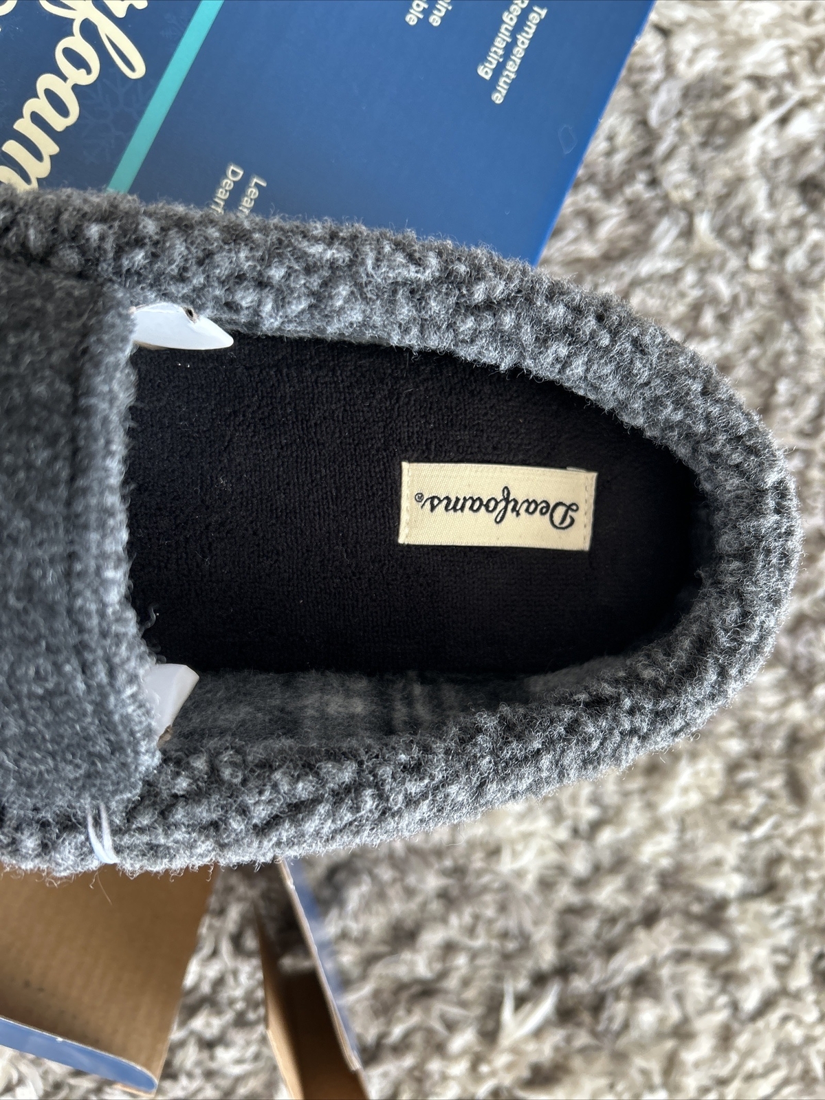 NEW DEARFOAMS SLIPPERS MEMORY FOAM MENS L 11-12