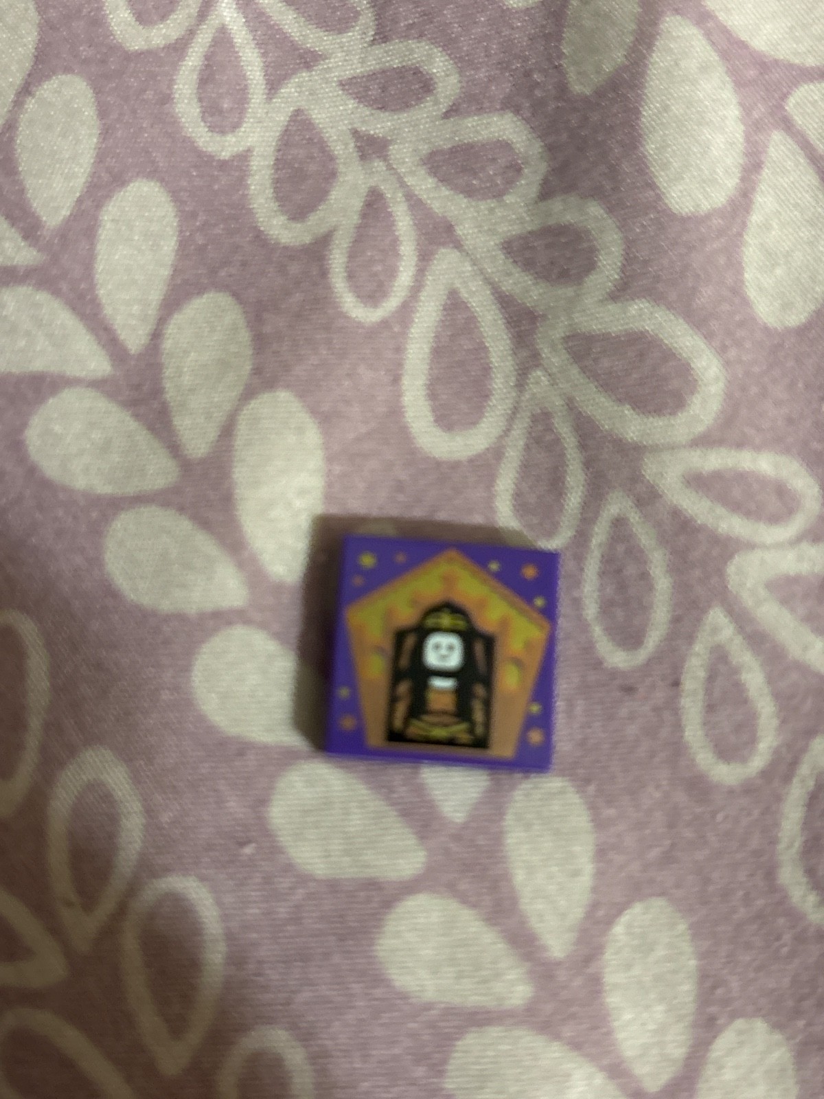 Harry Potter Tile 2 x 2 with HP Chocolate Frog Card Rowena Ravenclaw Pattern
