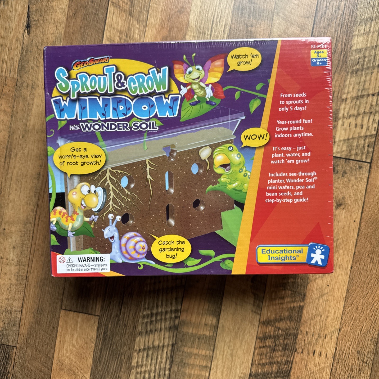 GeoSafari Spout & Grow Window With Wonder Soil 5+ K & UP Teacher New Sealed Box