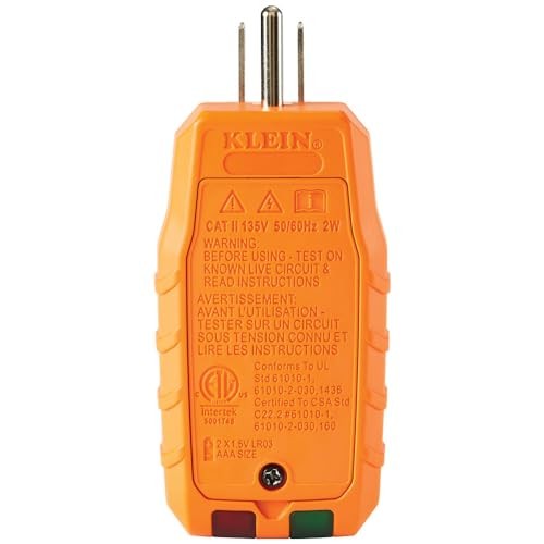 Klein Tools Rt250 Gfci Outlet Tester Lcd Display Electric Voltage Tester For