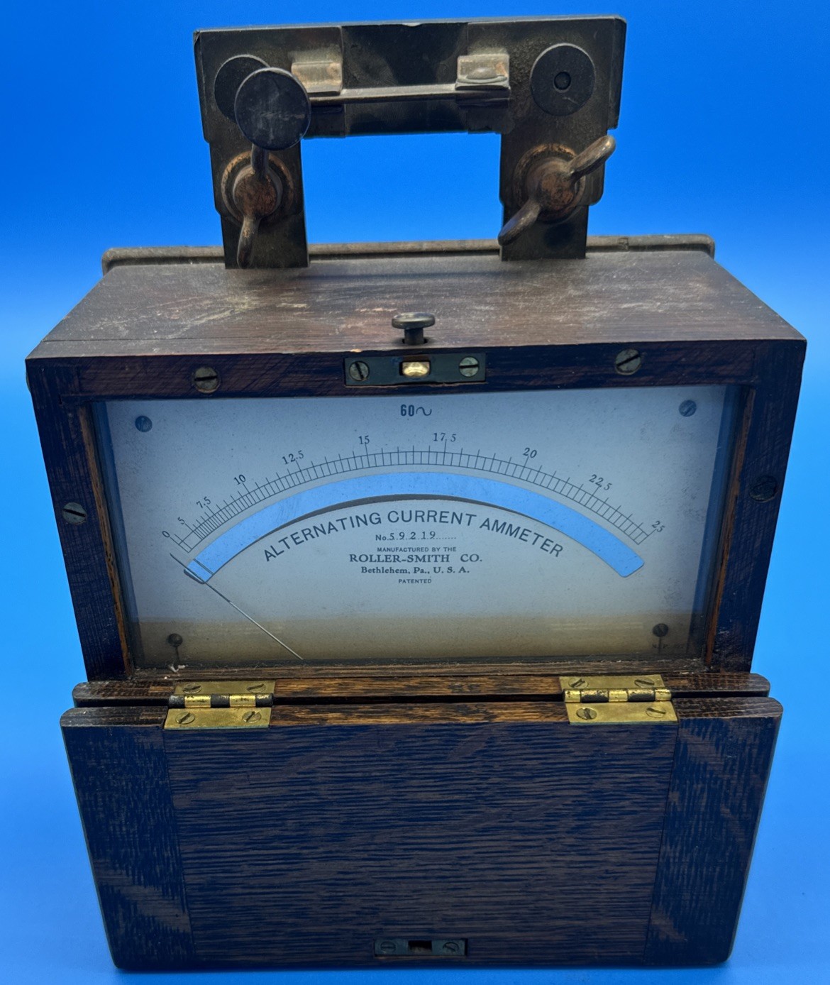 Vintage Weston AC Voltmeter in Wood Case