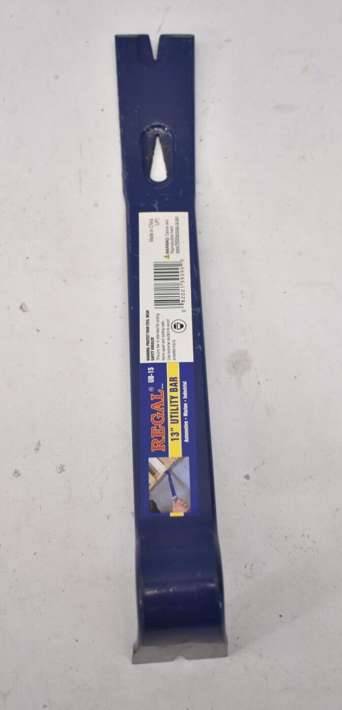 Regal 13" Utility Pry Bar Automotive/Marine/Industrial Use UB-15 Tool Unit