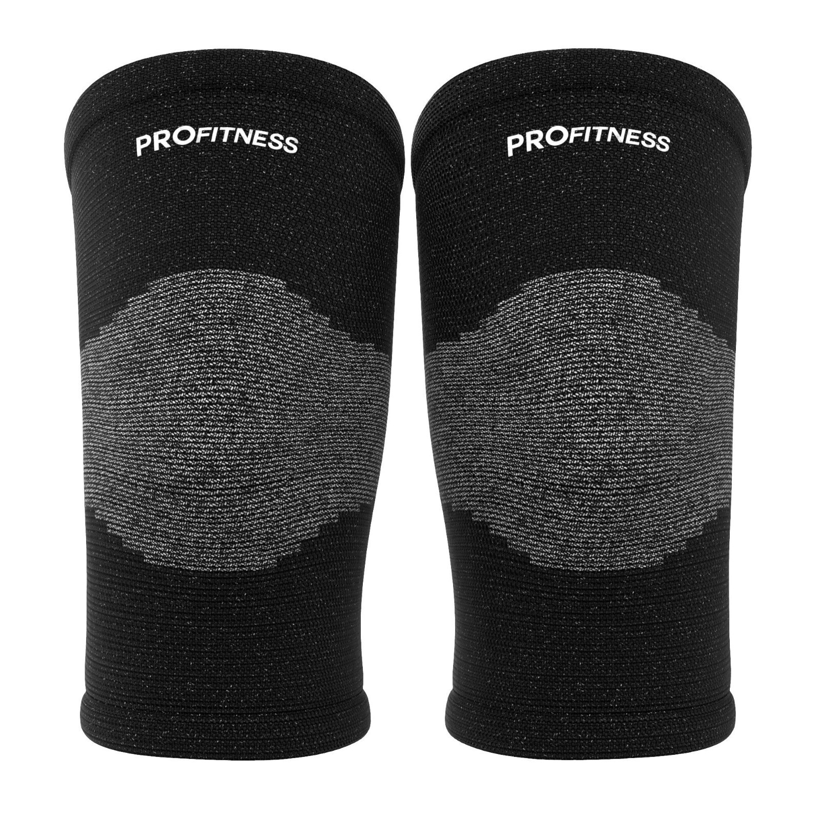 ProFitness Bamboo Knee Sleeves- Black- Size Large