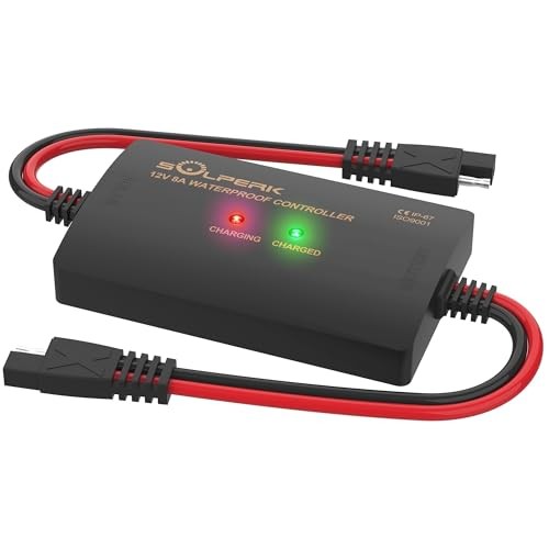 8A 12V Solar Charge Controller with LED Display - IP67 Waterproof - PWM