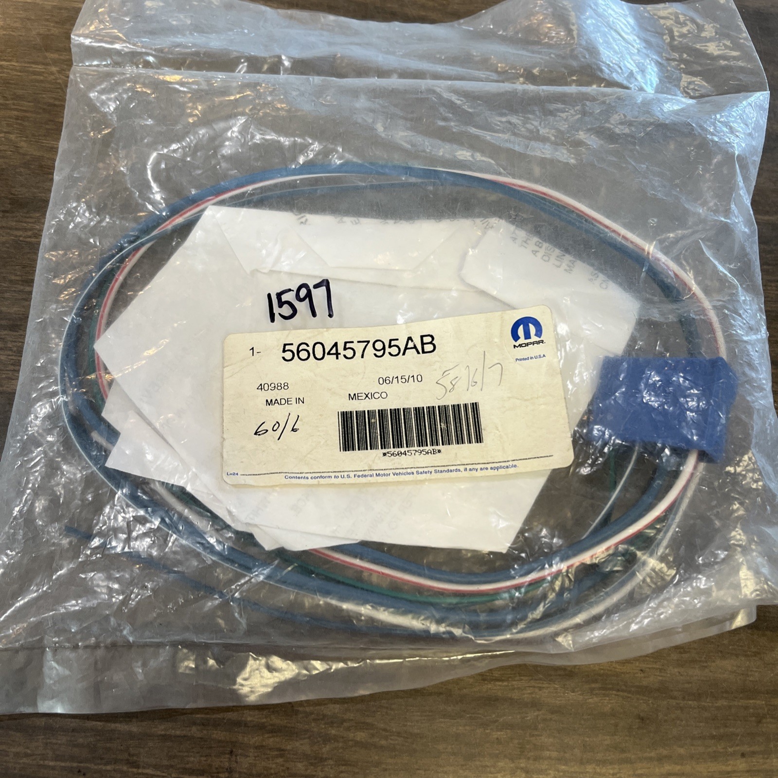 NOS OEM Dodge Ram Trailer Brake Harness 56045795AB Electric Brake Wiring Kit