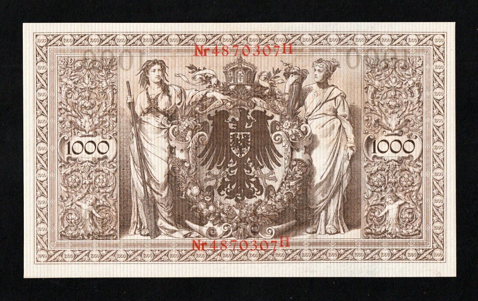 1910 Germany 1000 Mark Banknote, UNC