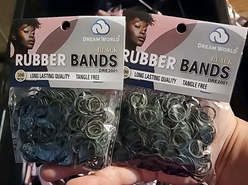 Dream World Black Rubber Bands 300pc - DRE2001 LOT of 2