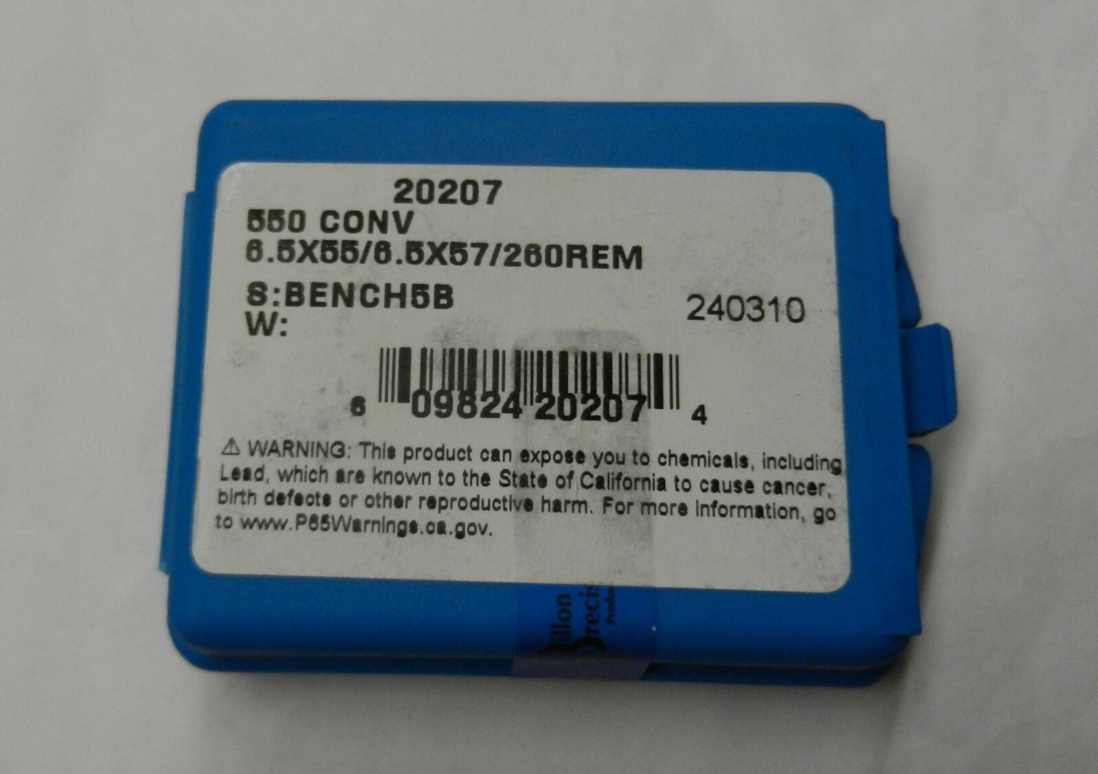 Dillon Precision 550 Conversion Kit in SEALED BOX, for 6.5x55, 260 Rem;  20207