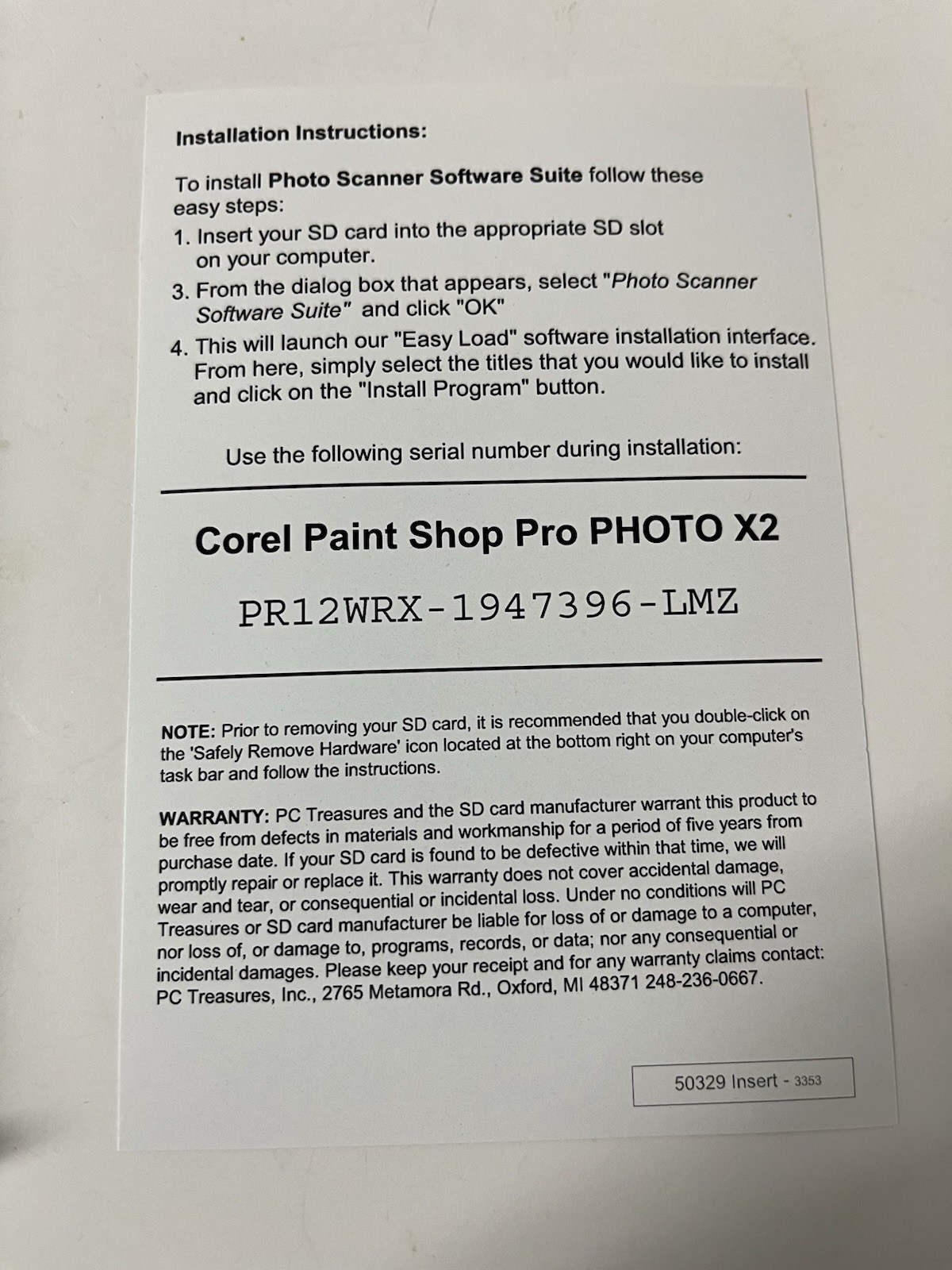 Photo Scanner Software Suite - Corel Paint Shop Pro & Hallmark Scrapbook Studios