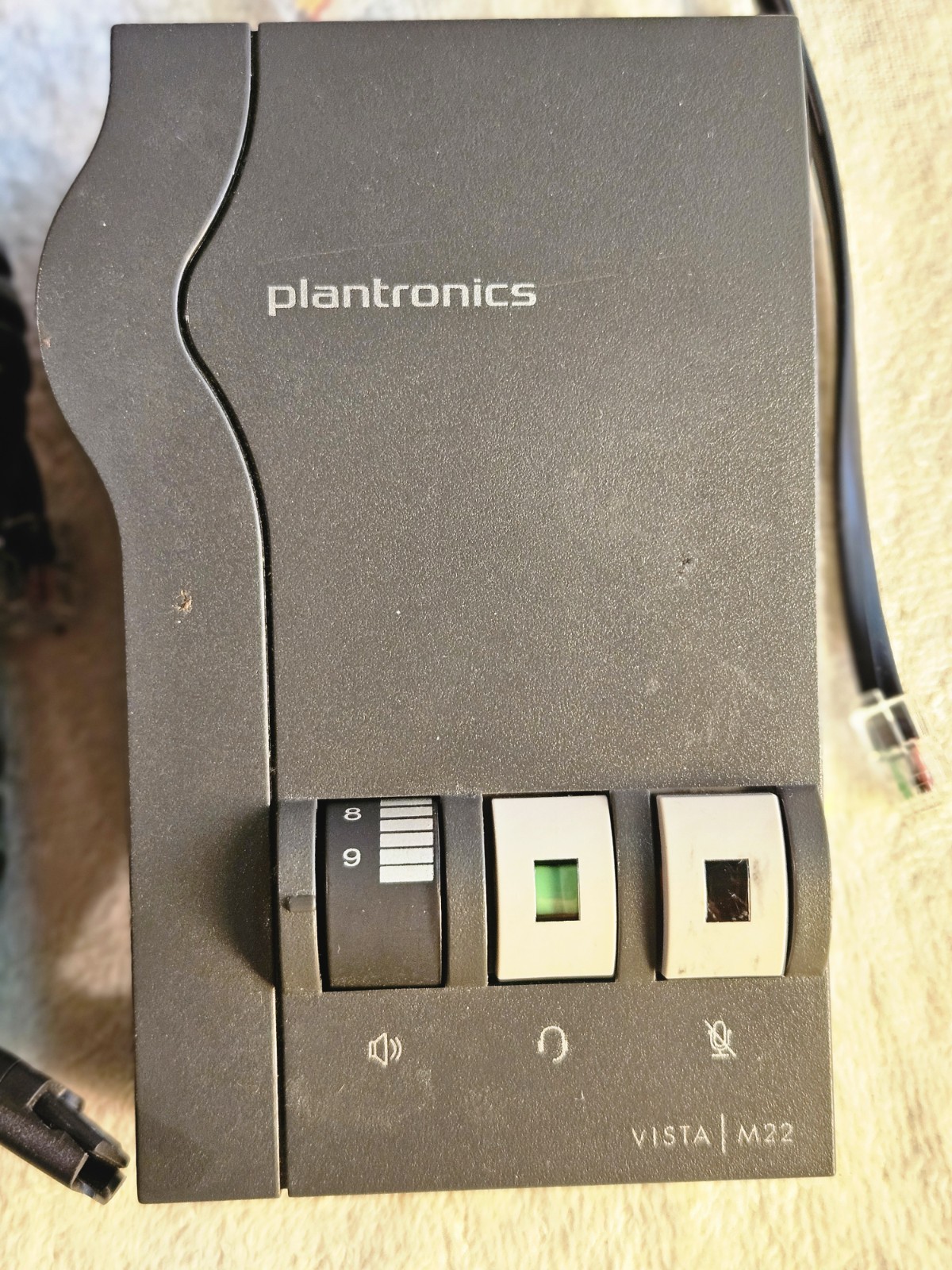 Plantronics Vista M22 Headset Amplifier Processor & HW251N Headset- Tested