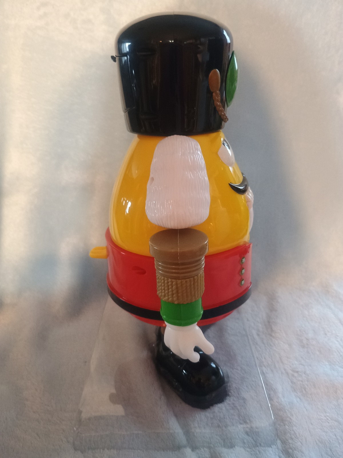 M&M Candy Nutcracker Yellow Can Dispenser With No Candy