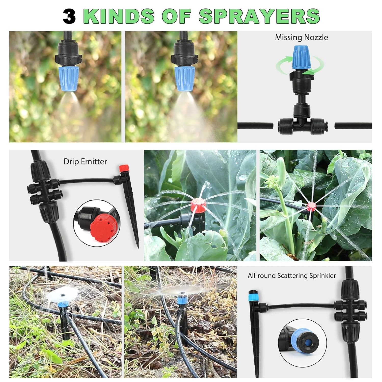 177FT Drip Irrigation Kit – 2026 New Quick-Connect Micro Irrigation System with