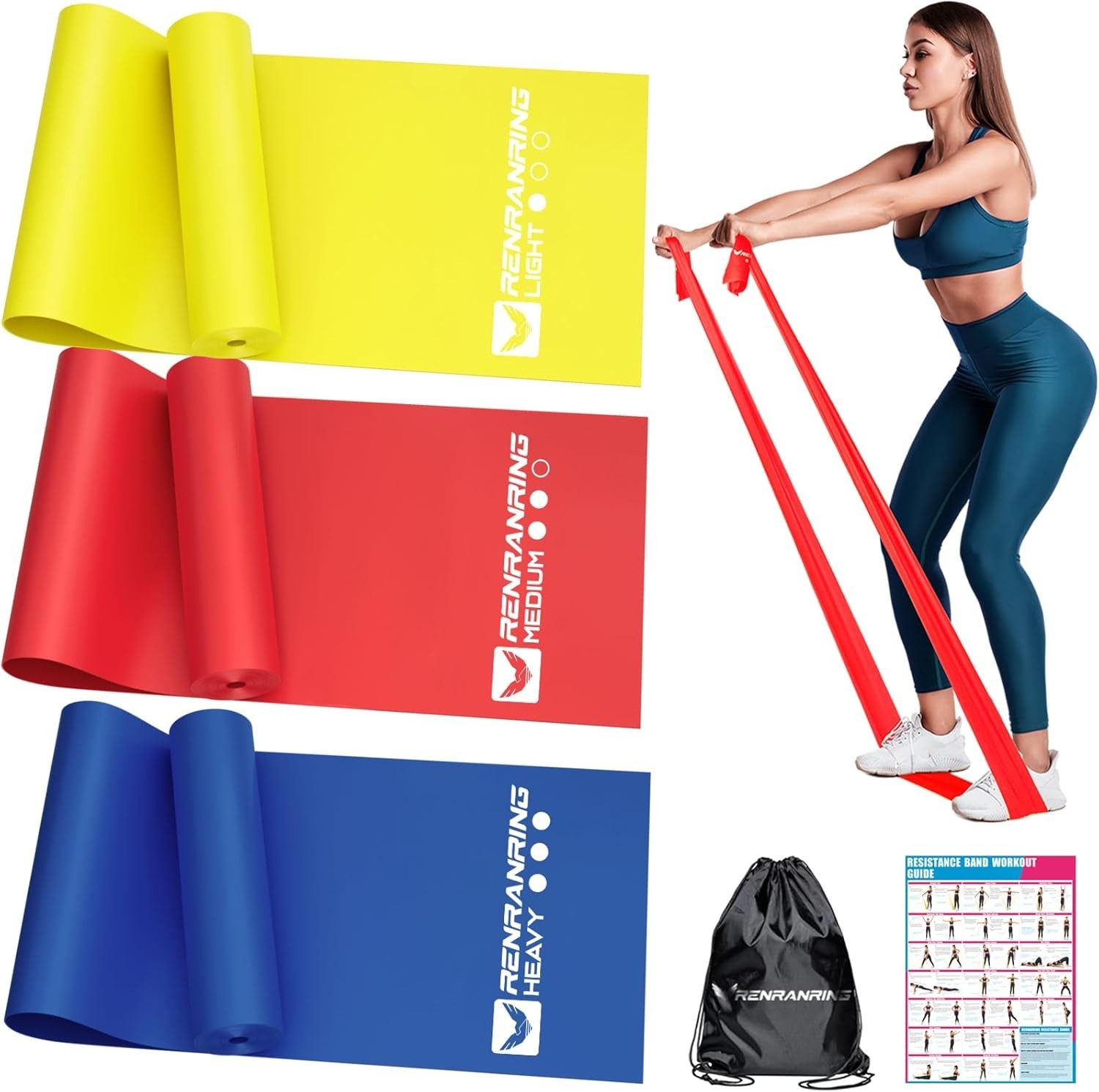 Resistance Bands for Working Out Exercise Bands for Physical Therapy Stretch Rec