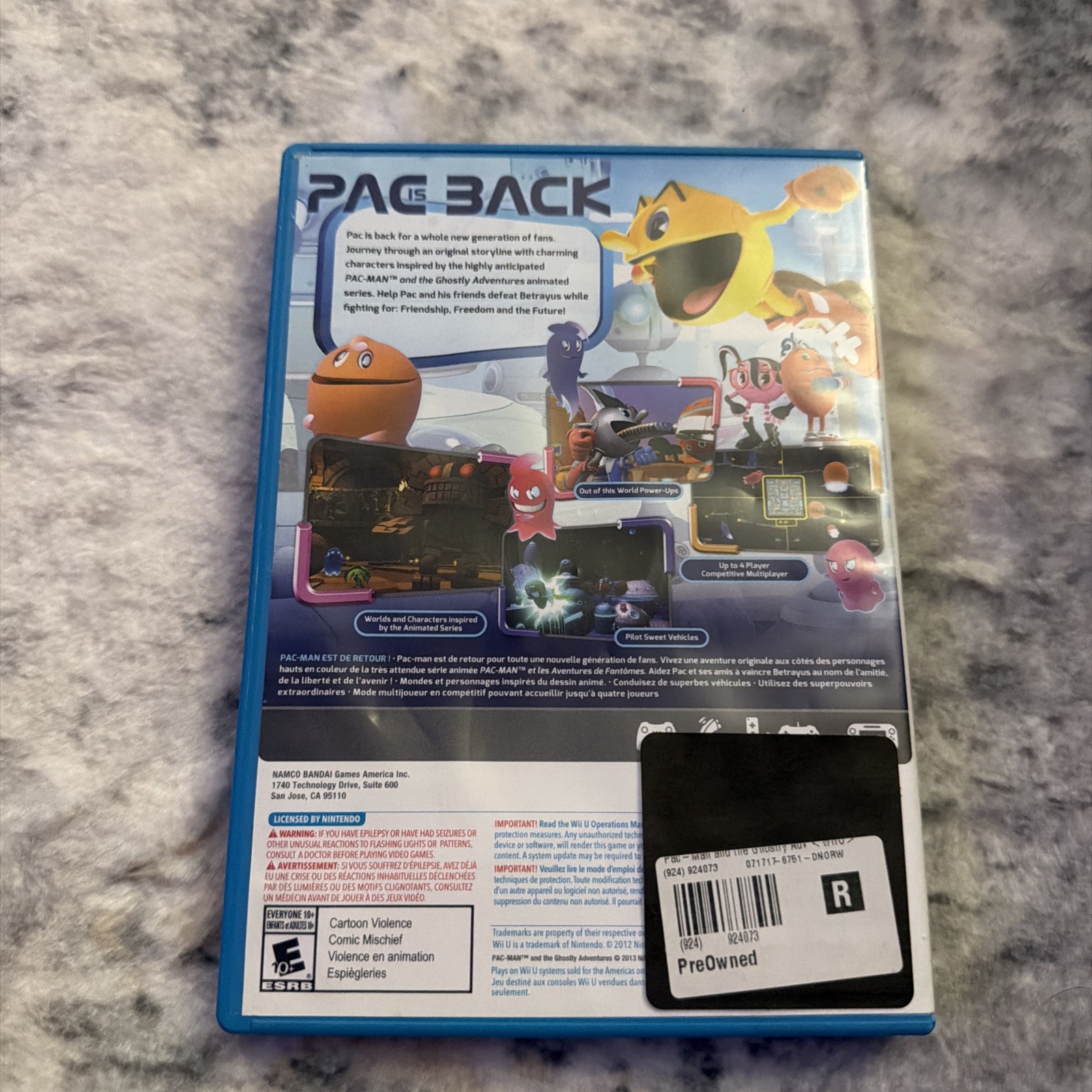 Pac-Man & the Ghostly Adventures - No Game - Original Case Only - Wii U