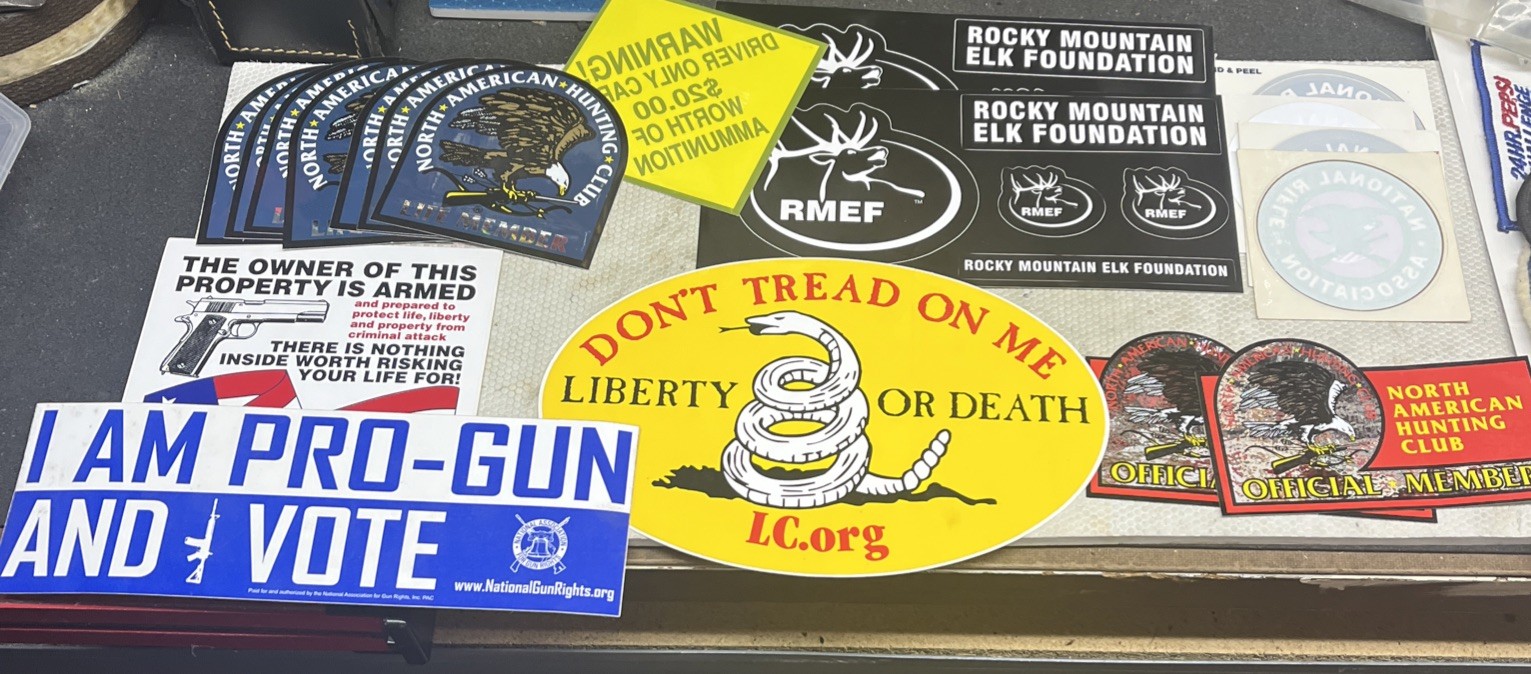 NRA National Rifle Association North American Hunting Club RMEF Stickers Lot 19