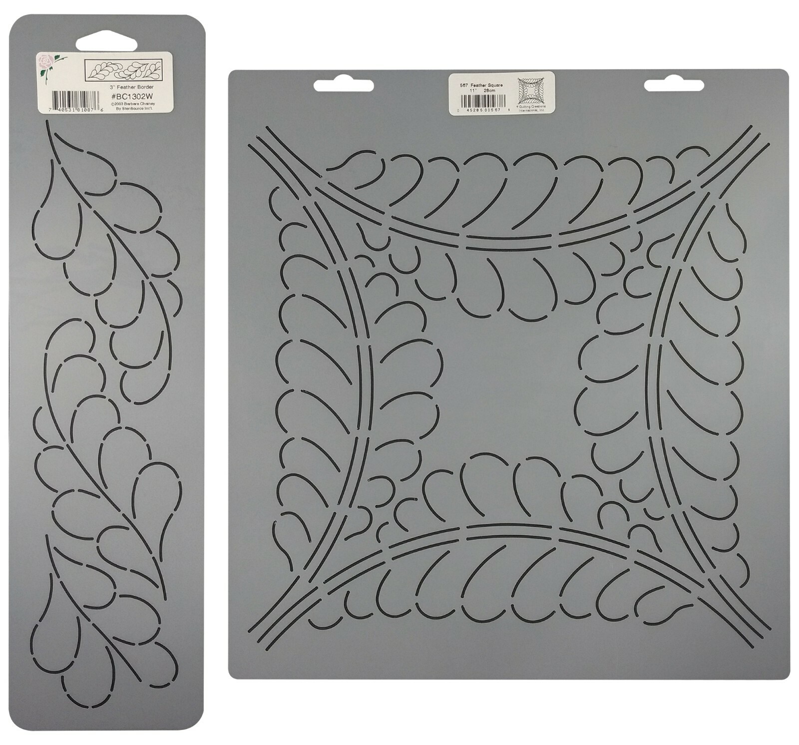 Quilting Stencils Leaf Feather Quilt Patterns Border & Block Quilters Template