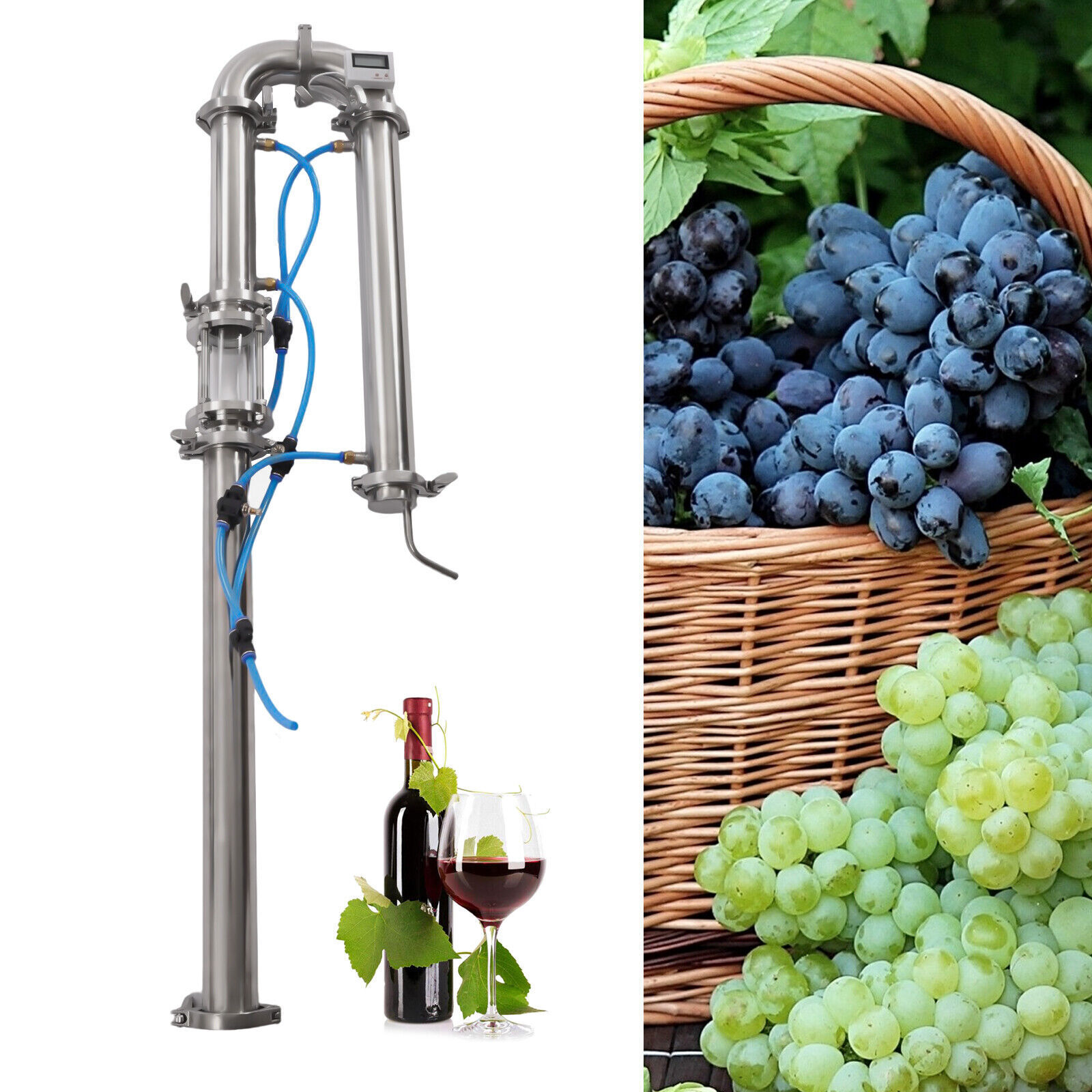 2" inch Stainless Still Moonshine Reflux Distilling Column Brew Wine Making Tool
