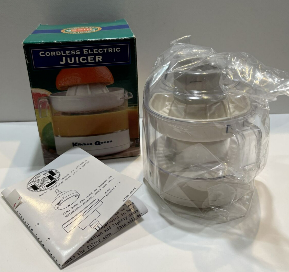 Kitchen Queen Cordless Electric Juicer Battery Operated New Unused Open Box