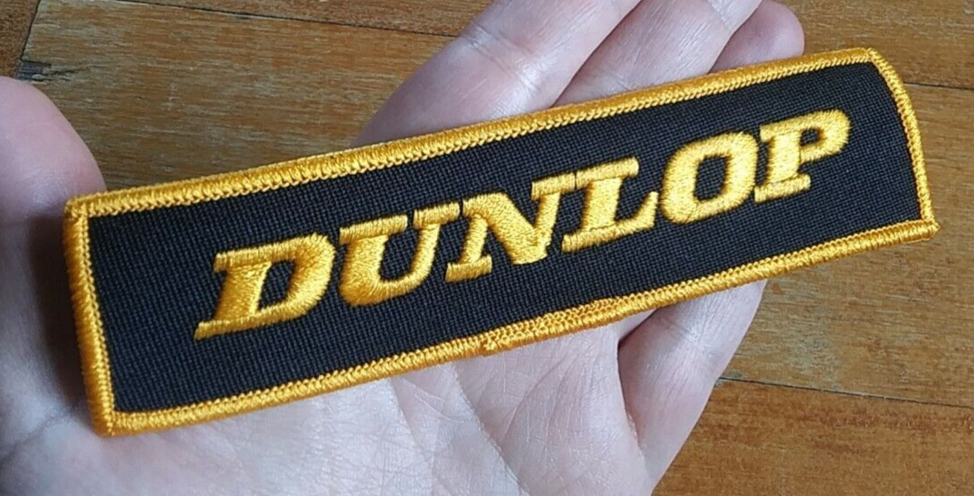 Dunlop Motorcycle Tires Patch Vintage Collectible Old Biker Vest Memorabilia