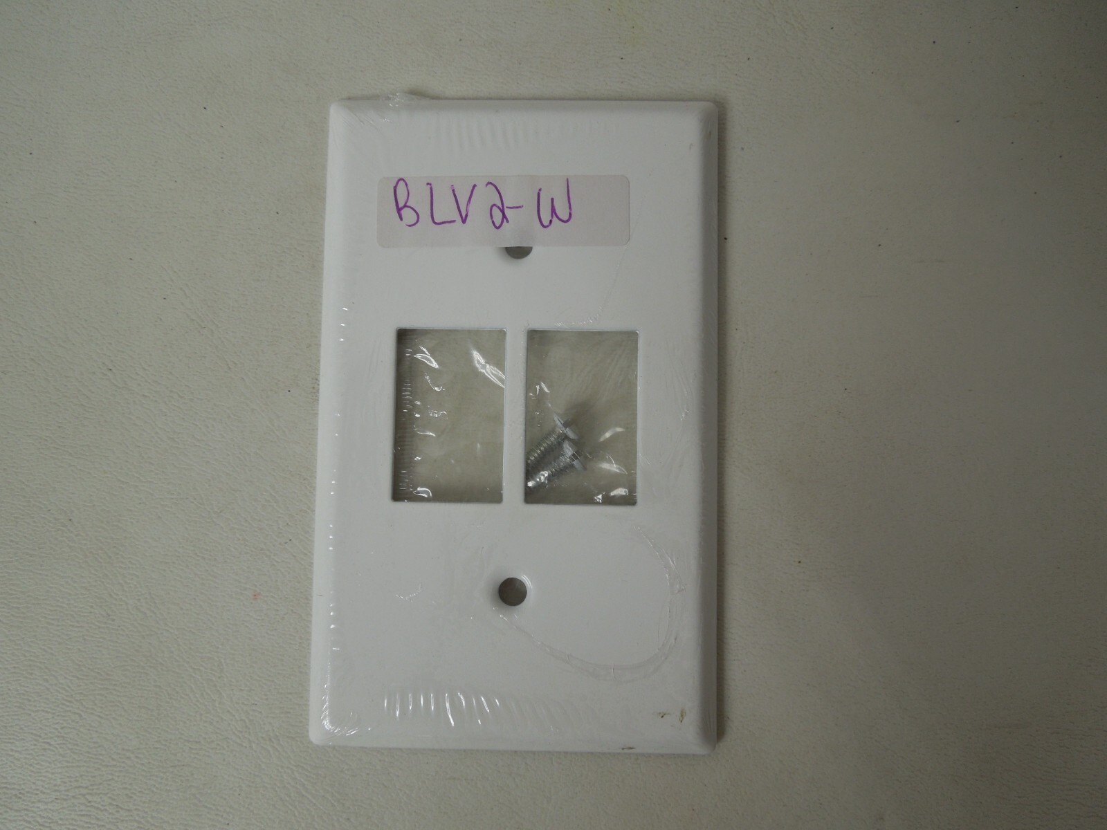 Mulberry 86001 Custom Steel Plate White for 2 GE LV Switches - NEW