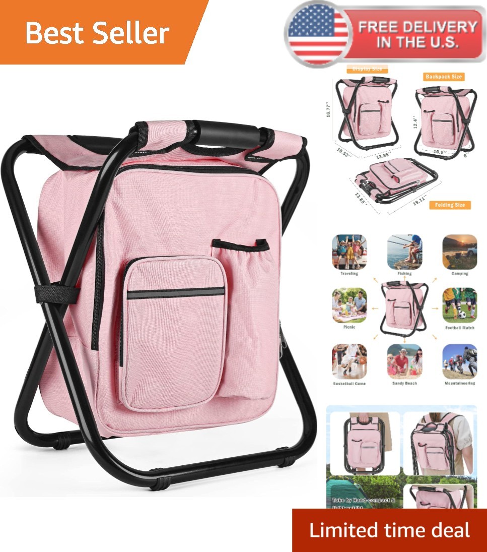 Lightweight 3-in-1 Backpack Stool Cooler Chair - Portable for Outdoor Activities