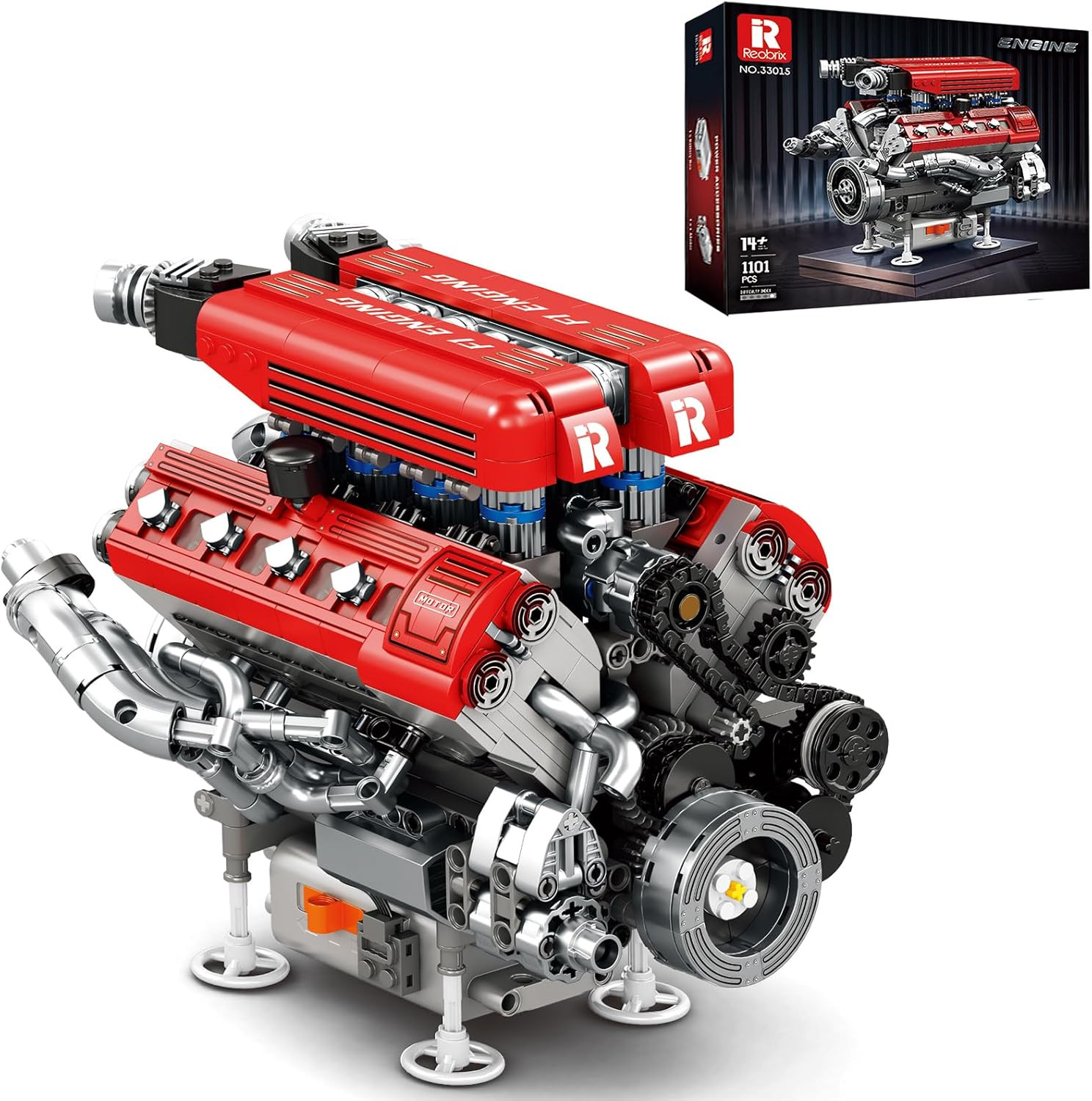 V8 Engine Model Building Kit for Adults, V8 Engine Model That Runs, Physical Sci
