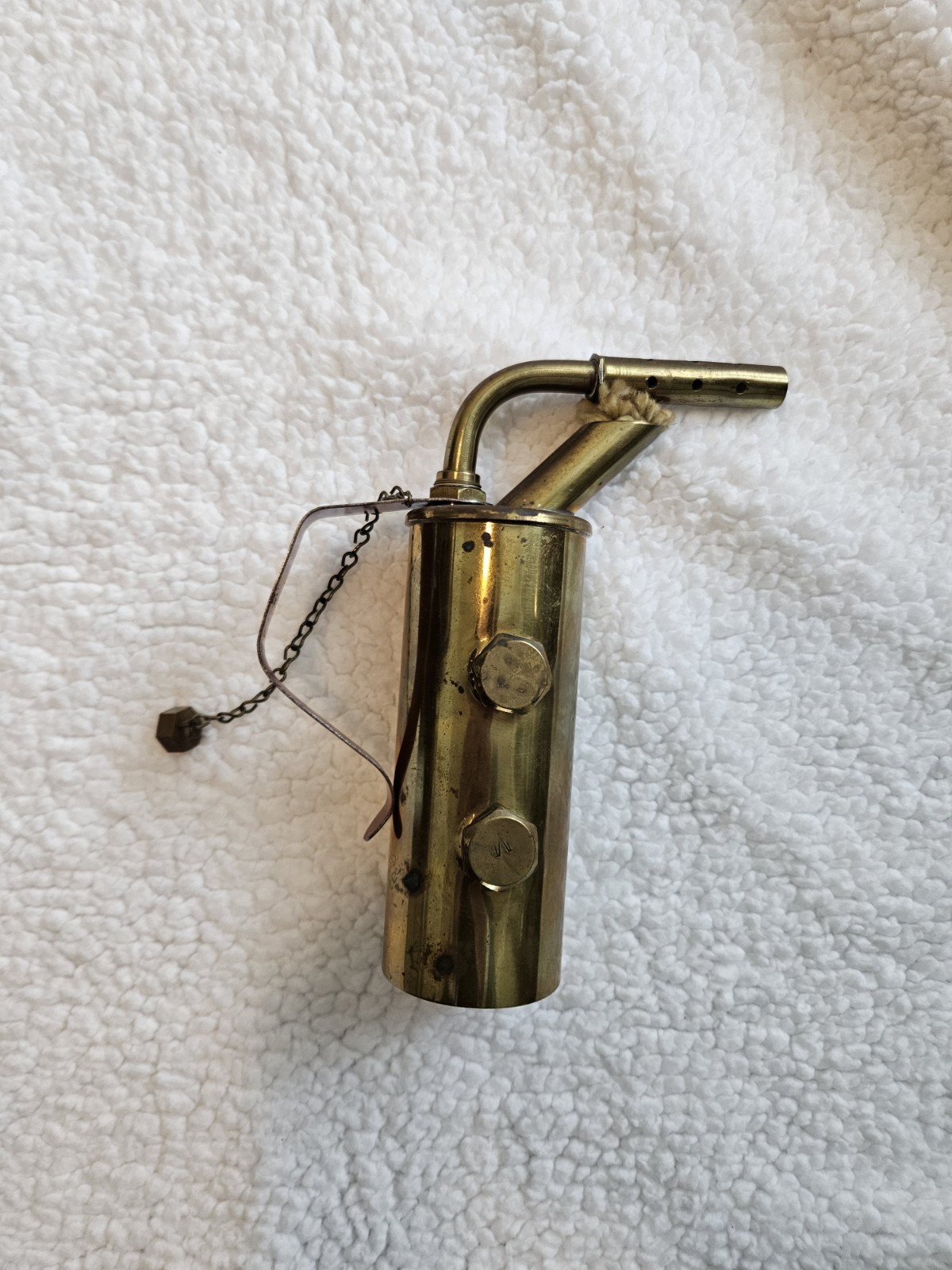 8" Vintage, Historical Brass LENK Blowtorch-Excellent Condition! 1920's-1930's