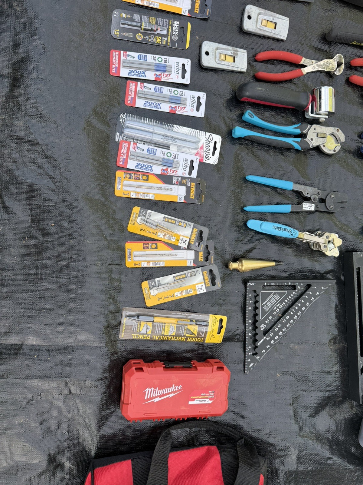 Milwaukee, shark bite, dewalt, Irwin plumbing lot